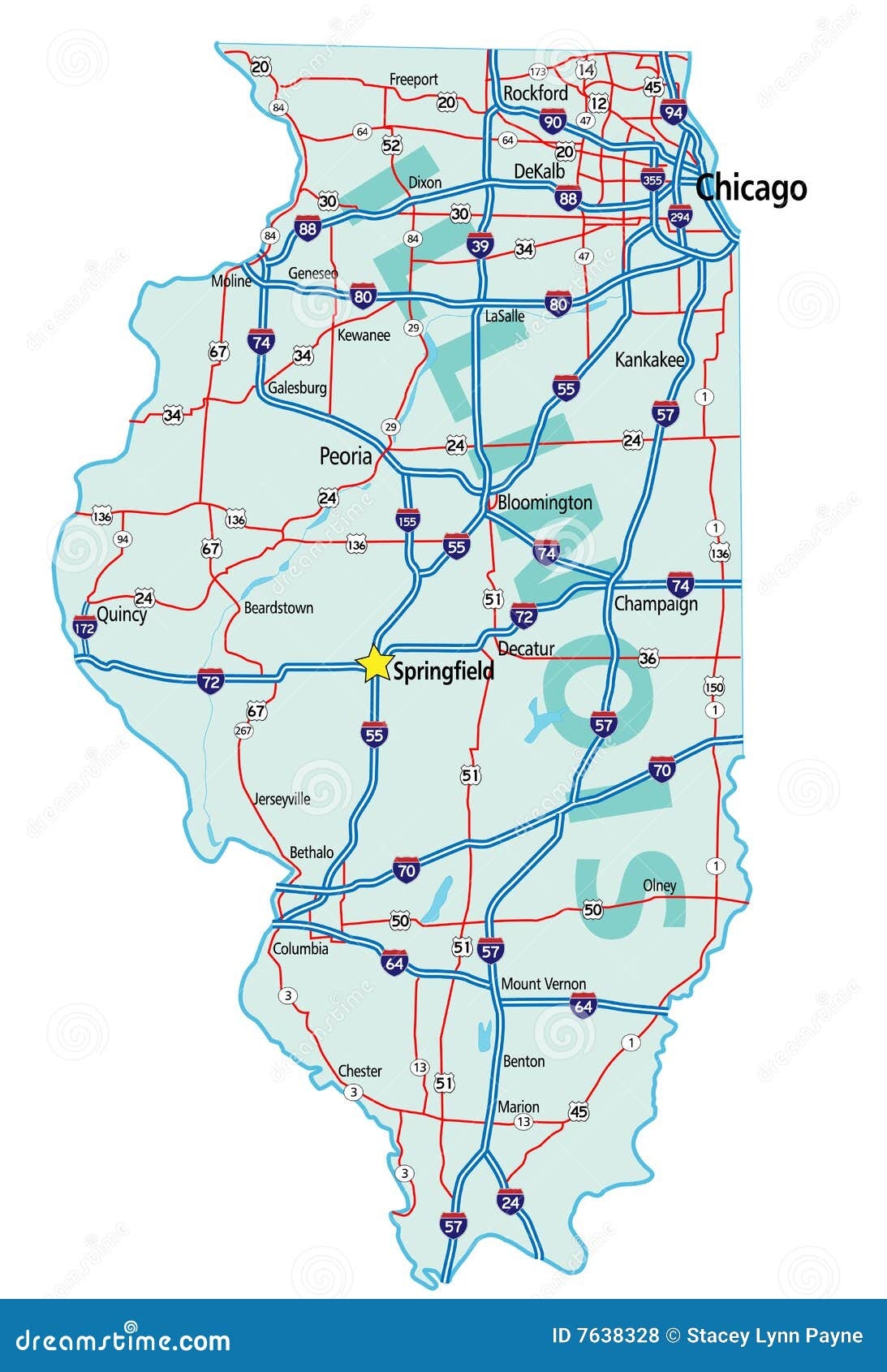 Printable Illinois Road Map