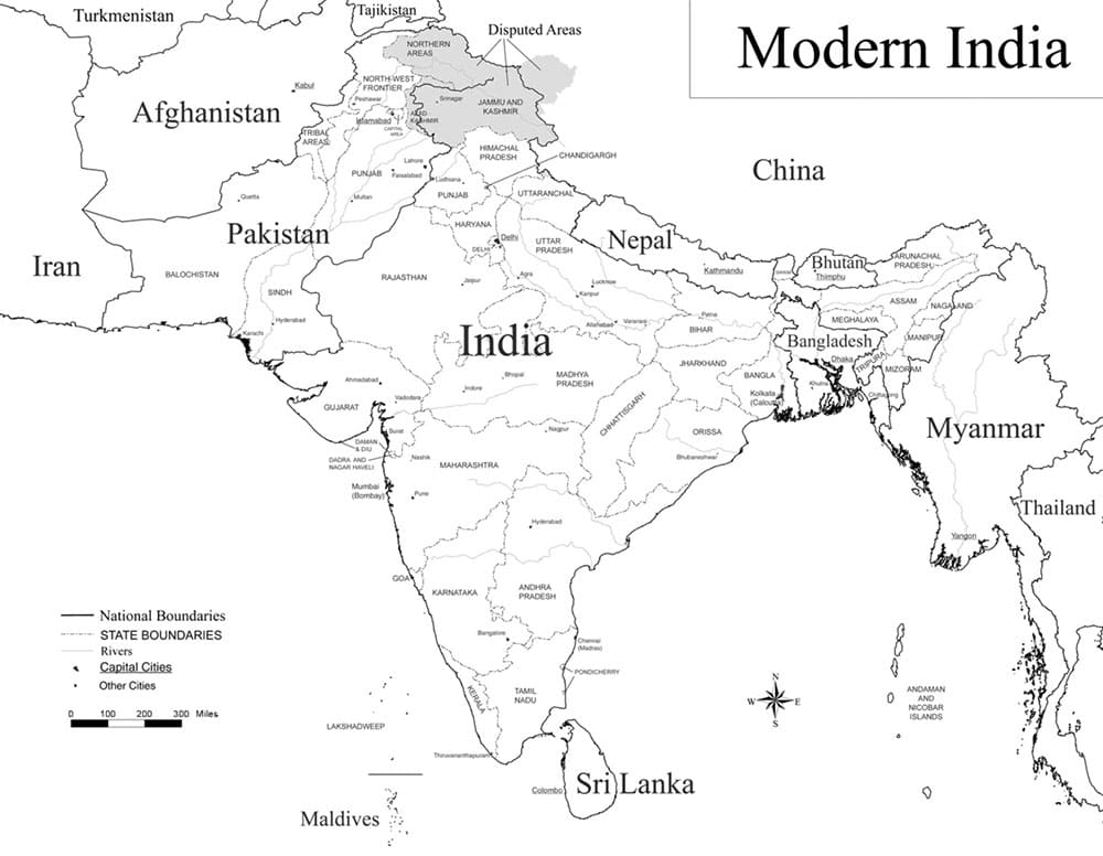 Printable India Pakistan Map Free Download And Print For You 