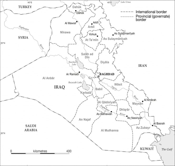 Printable Iraq Map Capitals Free Download And Print For You 