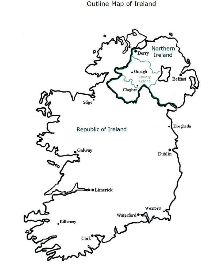 Printable Ireland Counties Map Free Download And Print For You 