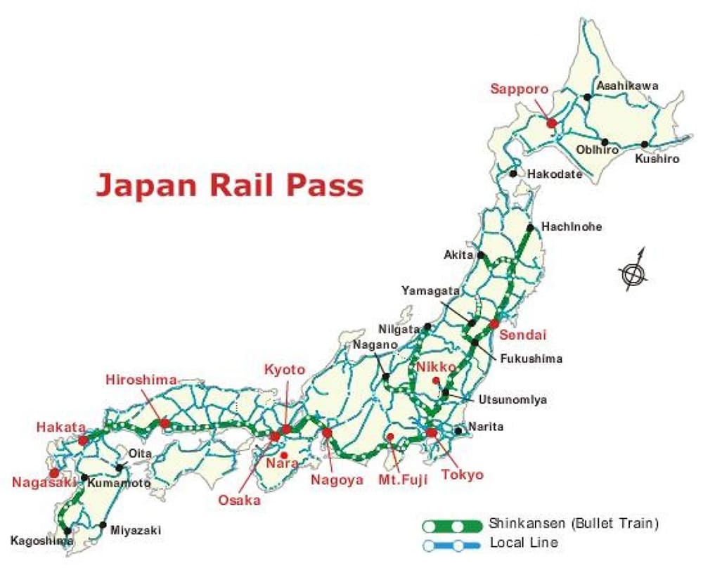 Printable Japan Rail Map Free Download And Print For You