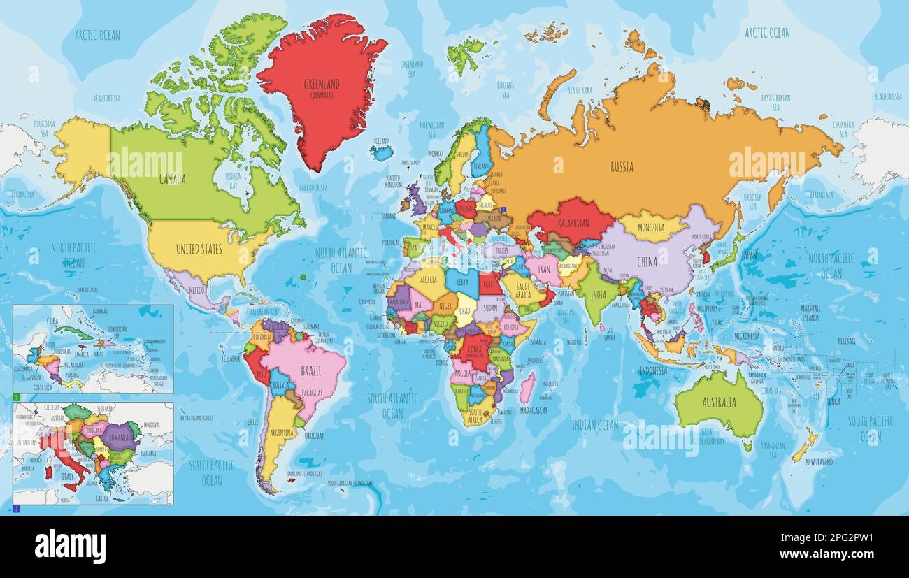 Printable Labeled World Map large Detailed World Map