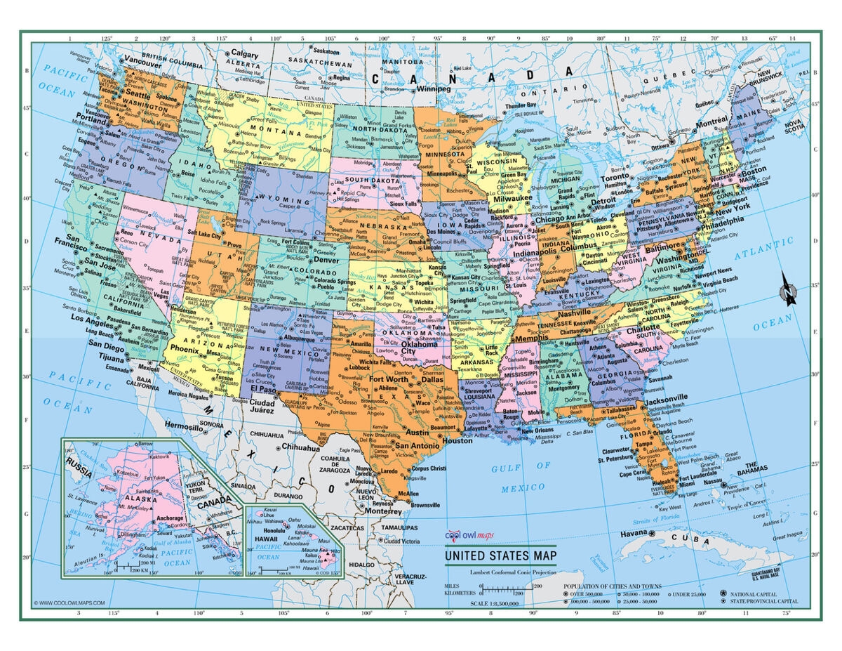 Printable Large USA Map