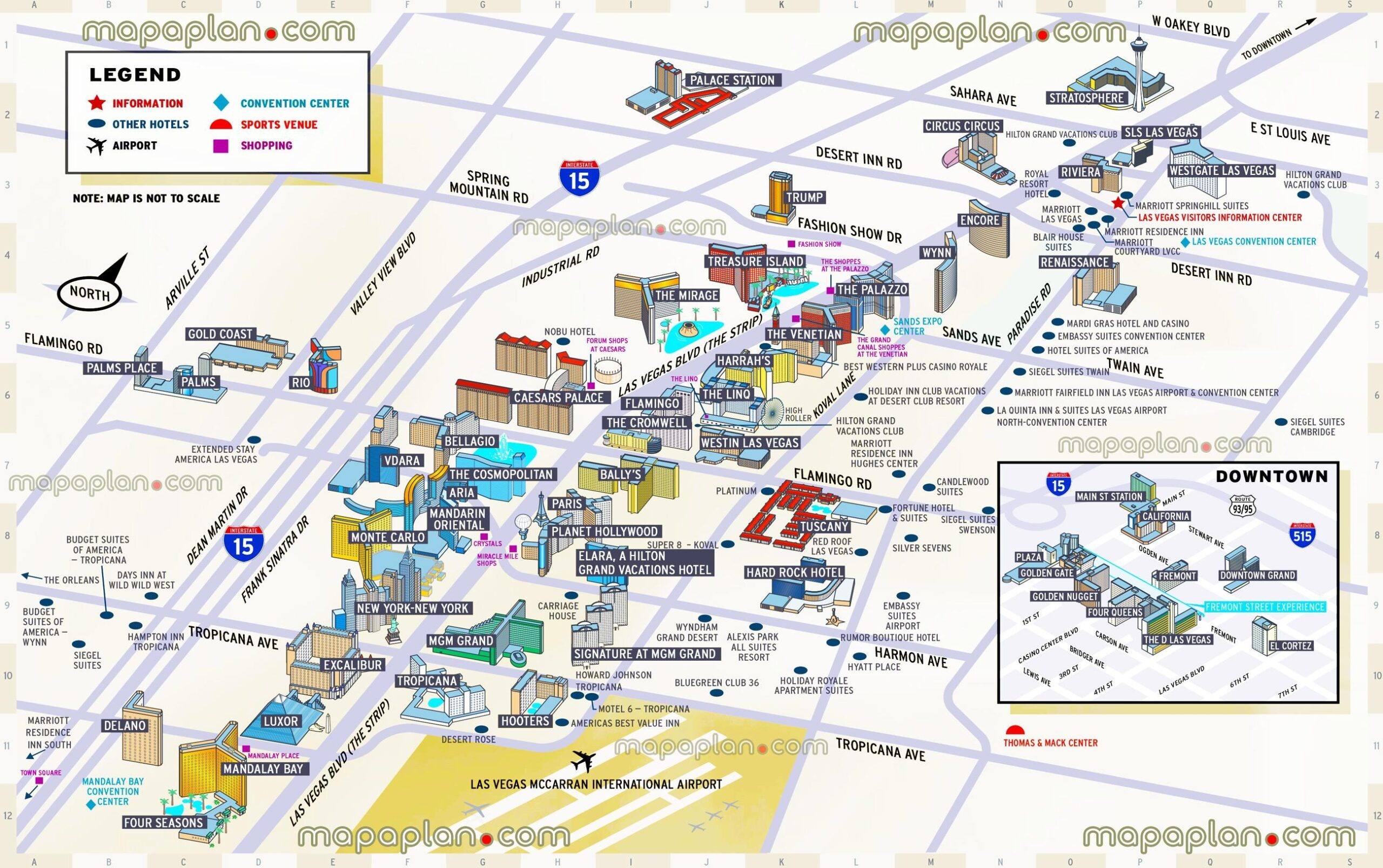 Printable Las Vegas Strip Map