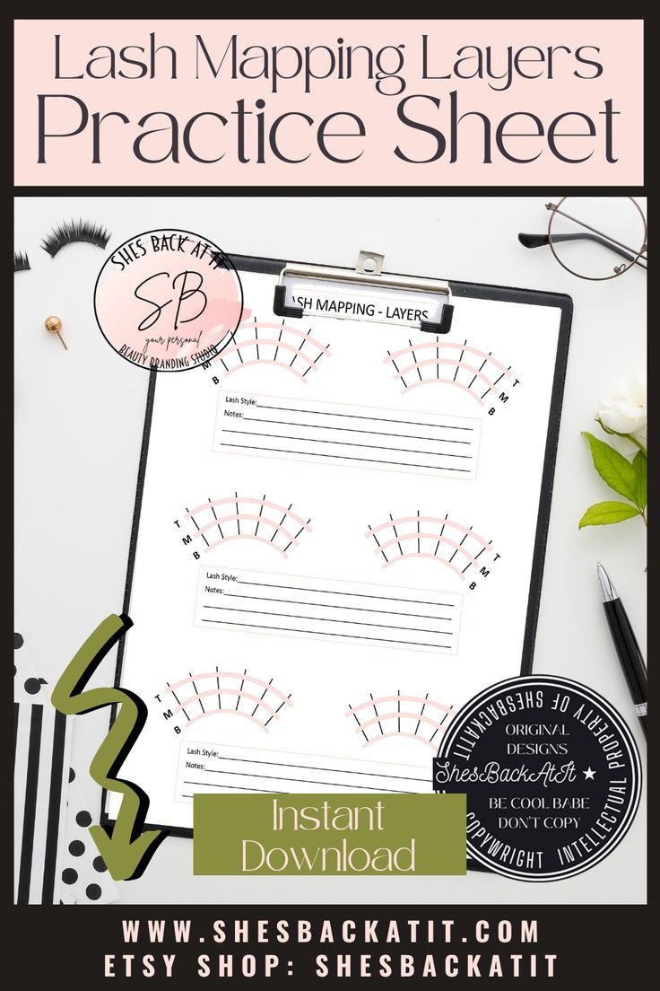 Printable Lash Mapping Template FREE Printable HQ