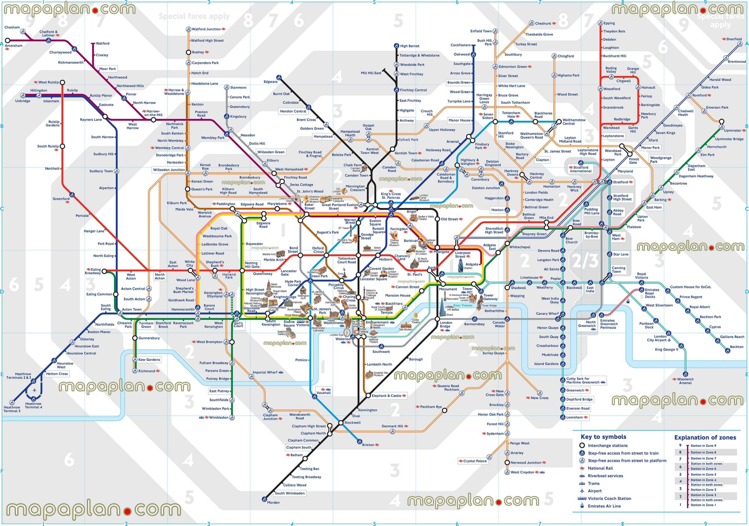 Printable London Subway Map