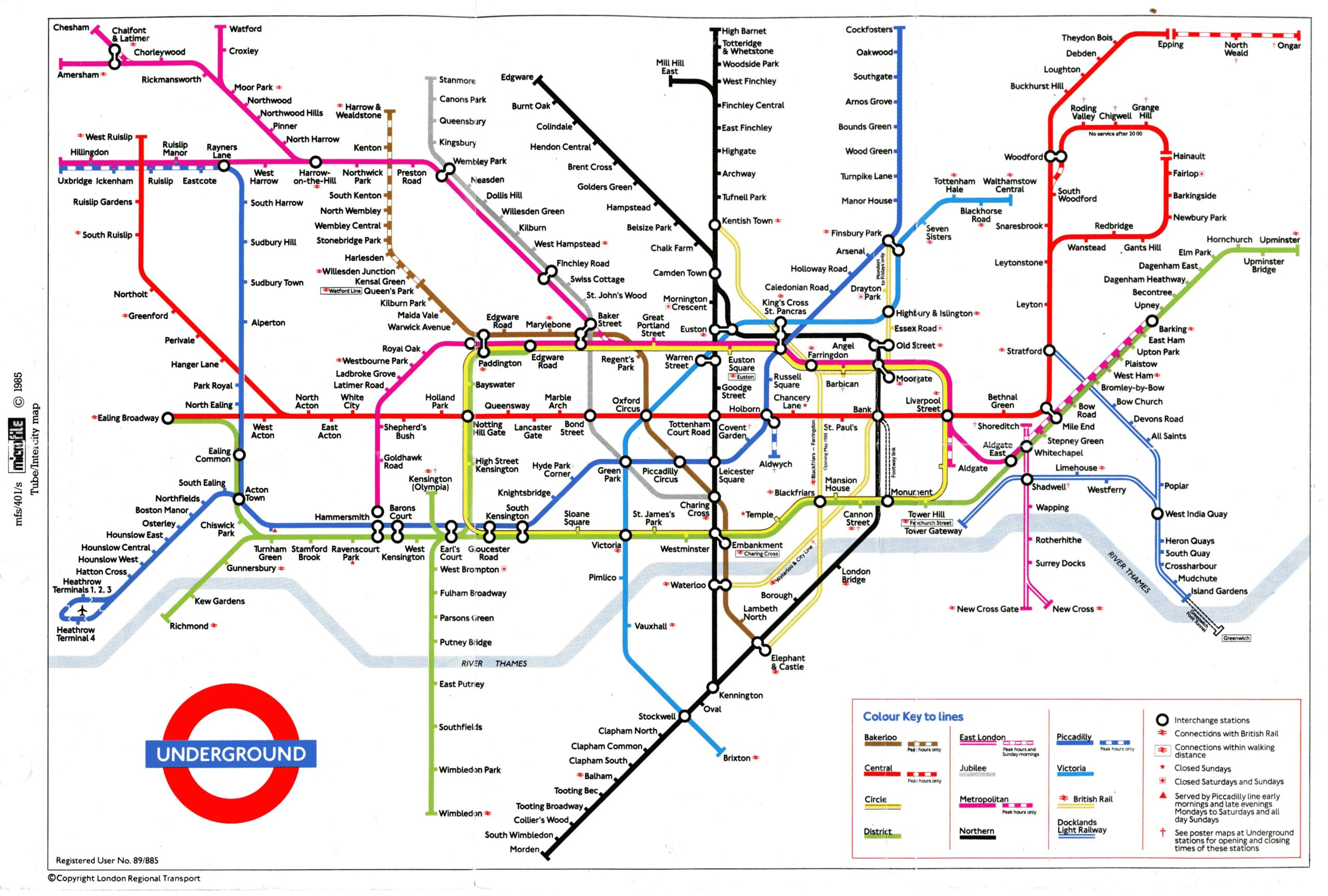 Printable London Tube Map