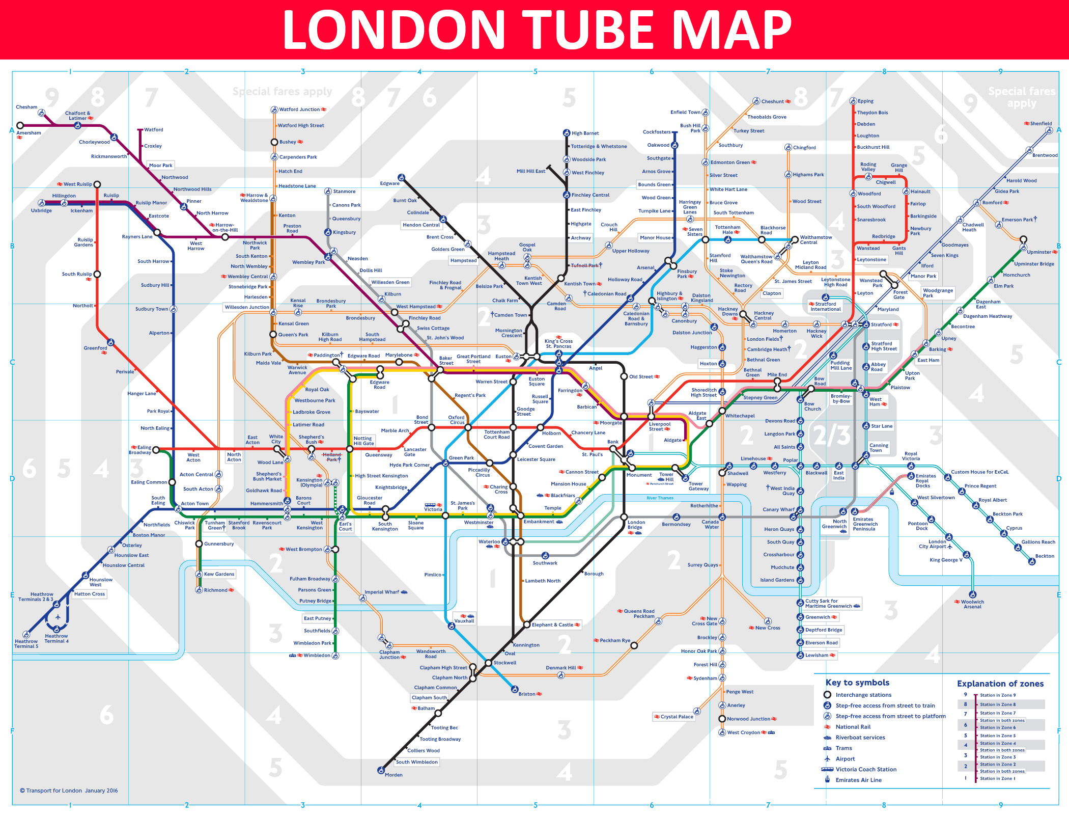 Printable London Tube Map