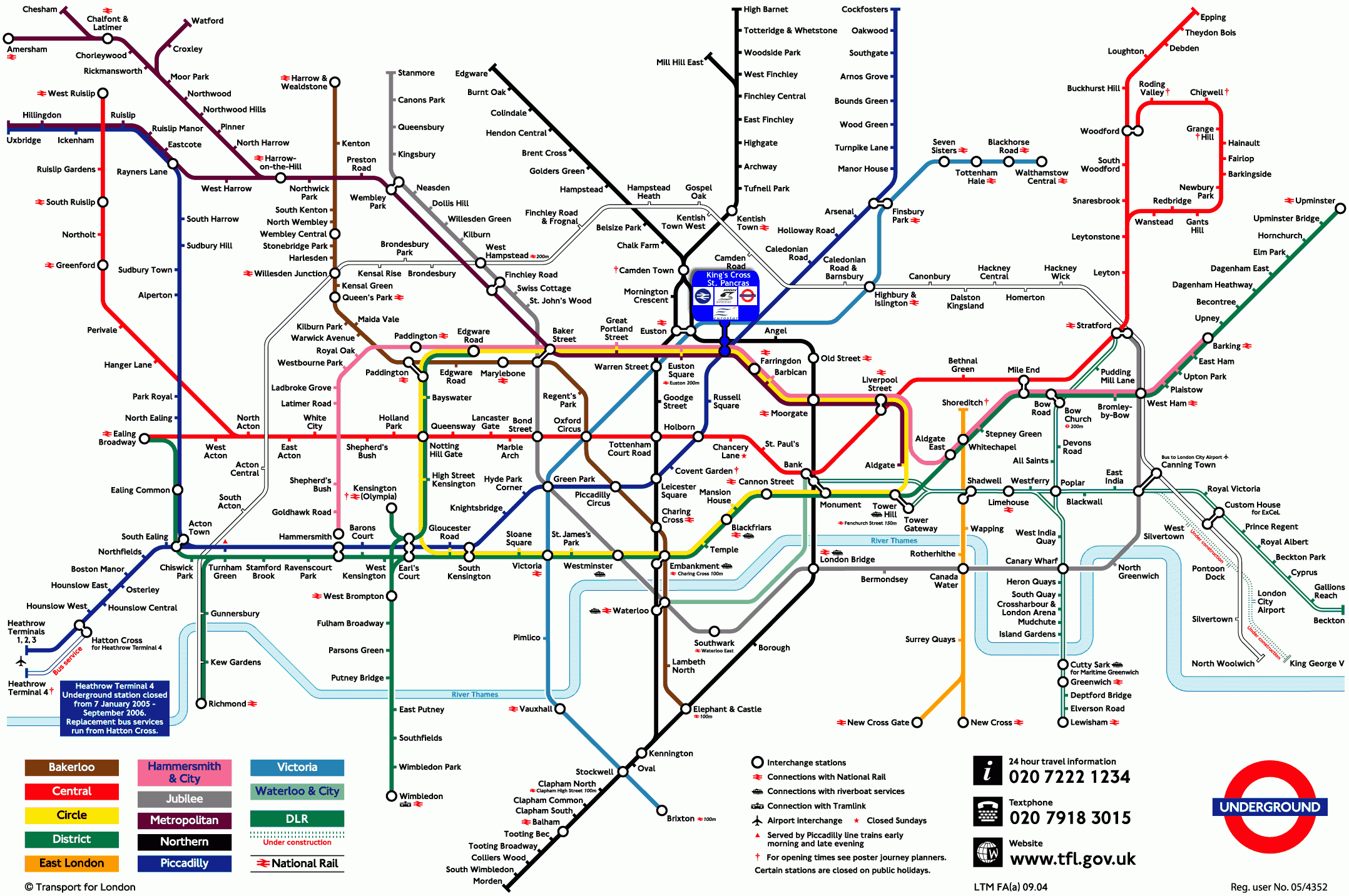 Printable London Tube Map