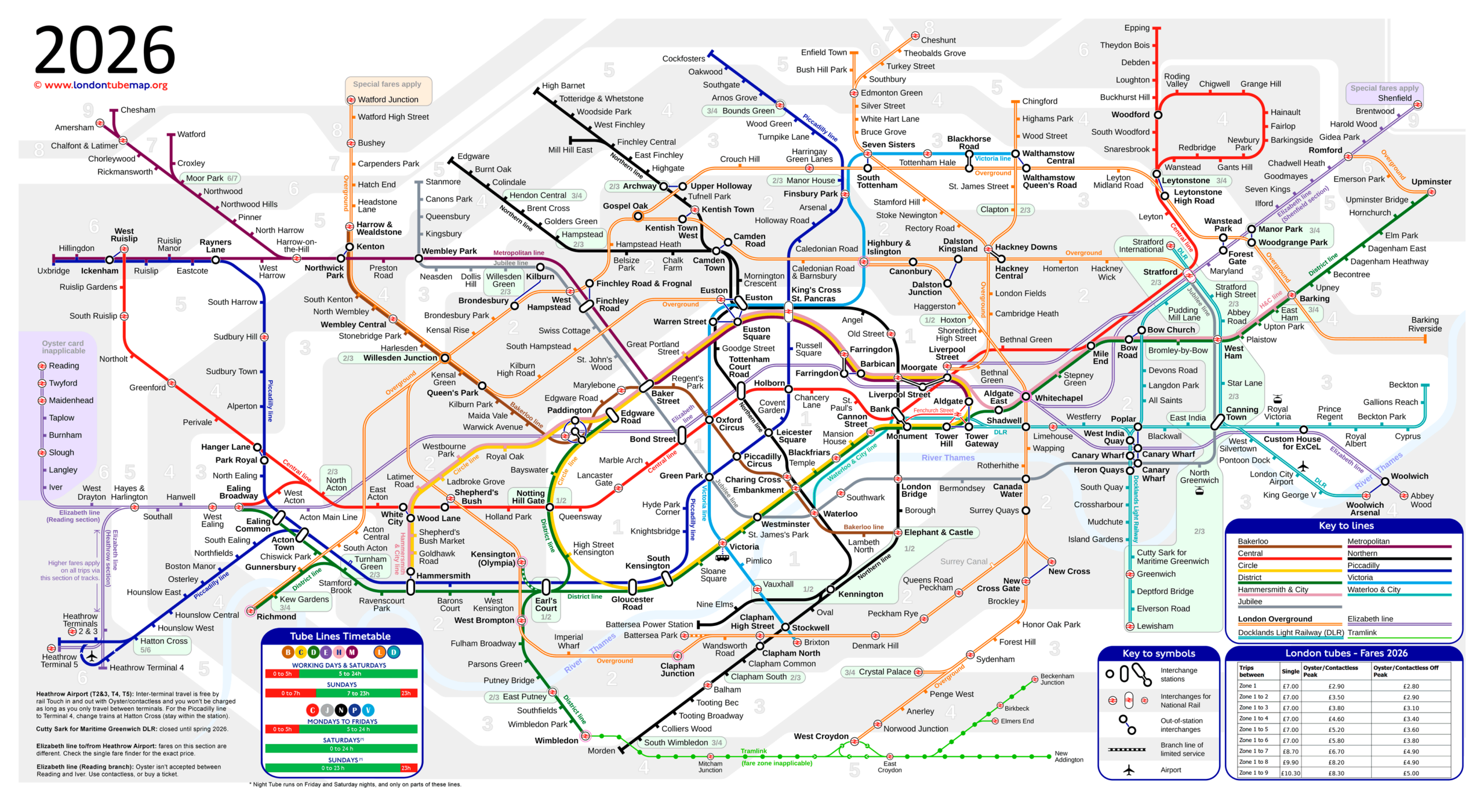 Printable London Tube Map