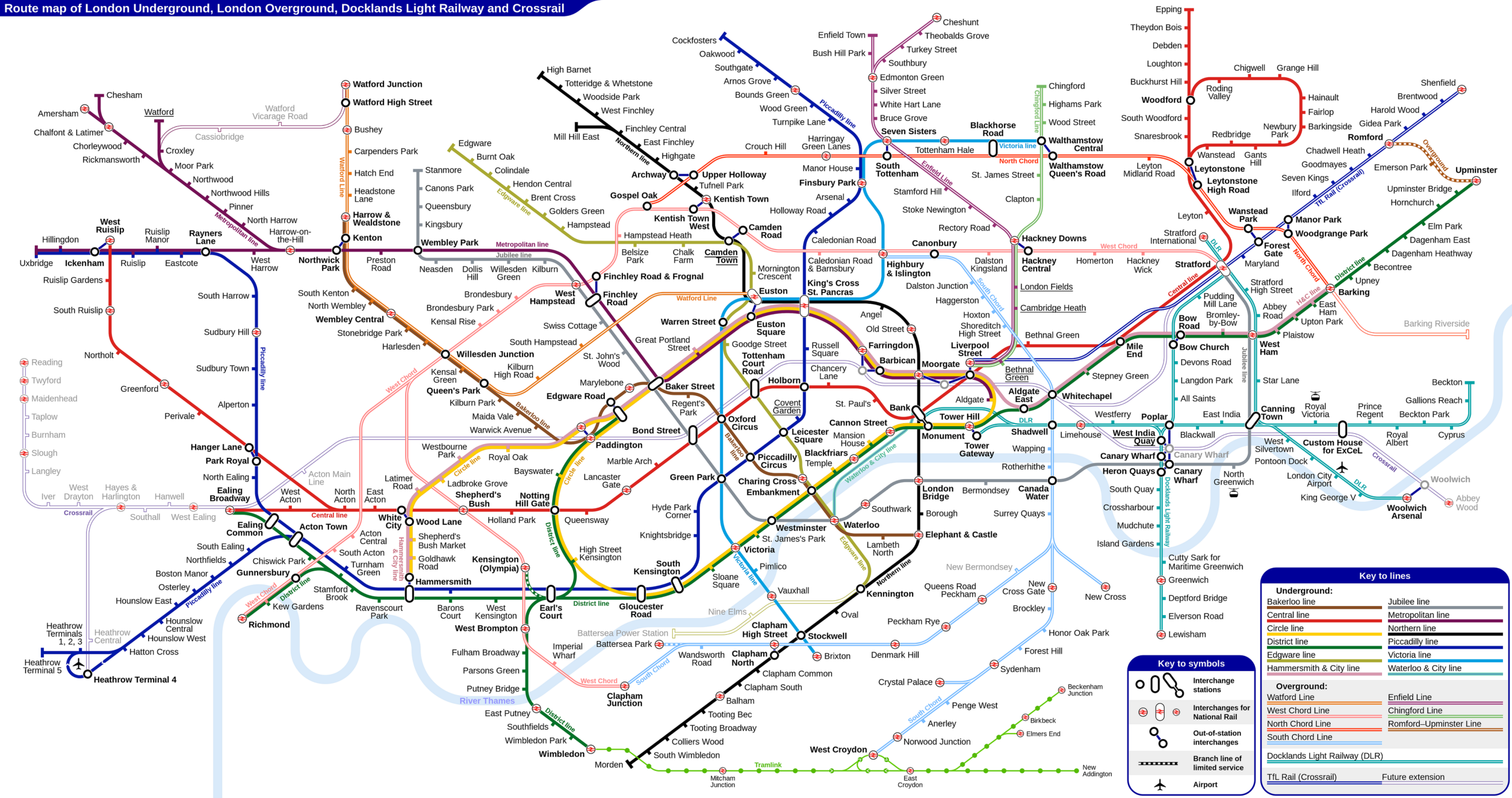 Printable London Underground Map