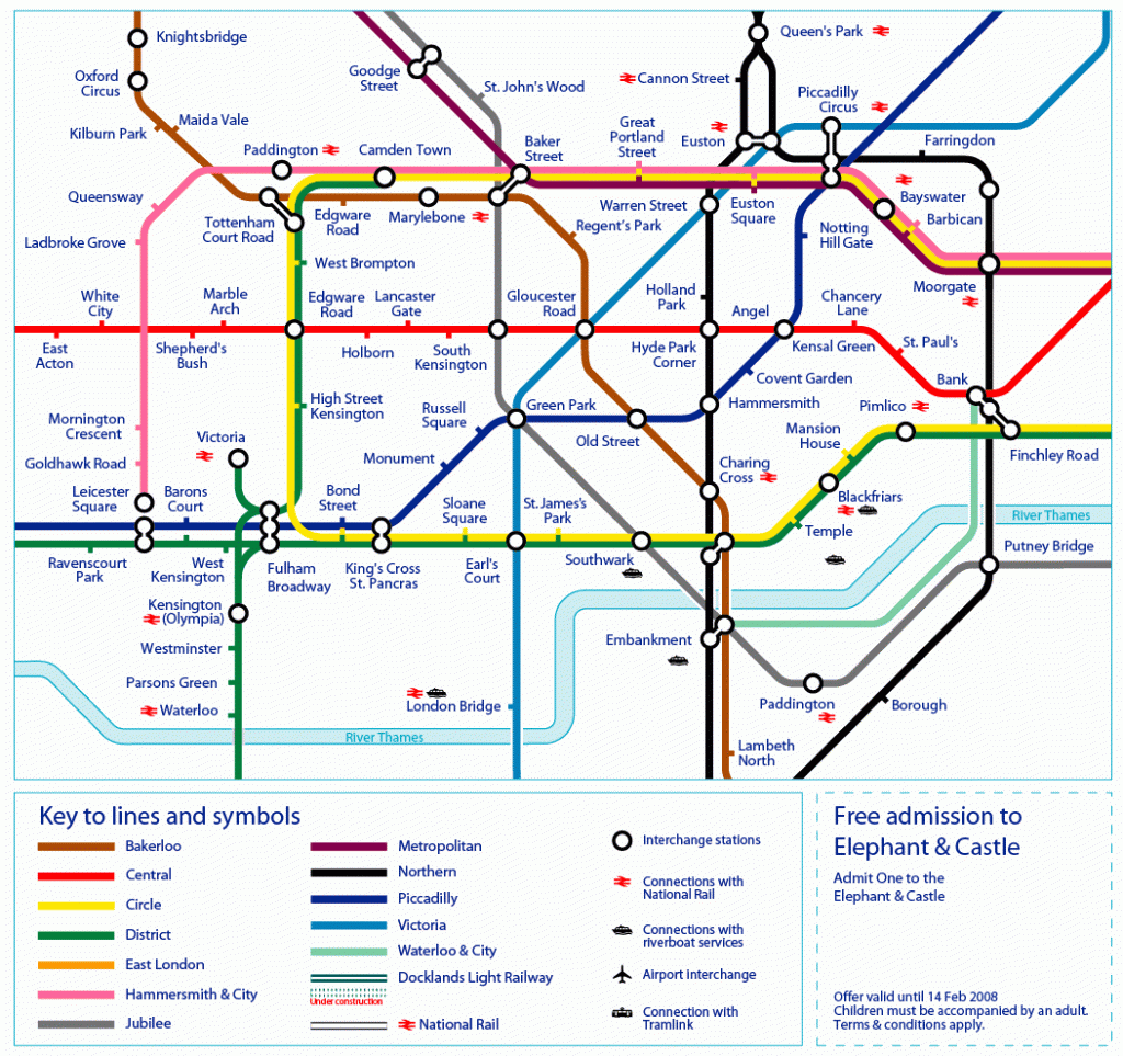 Printable London Underground Map