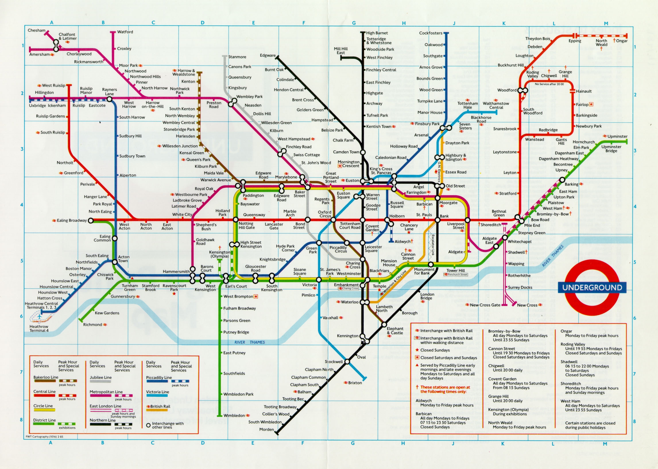 Printable London Underground Map