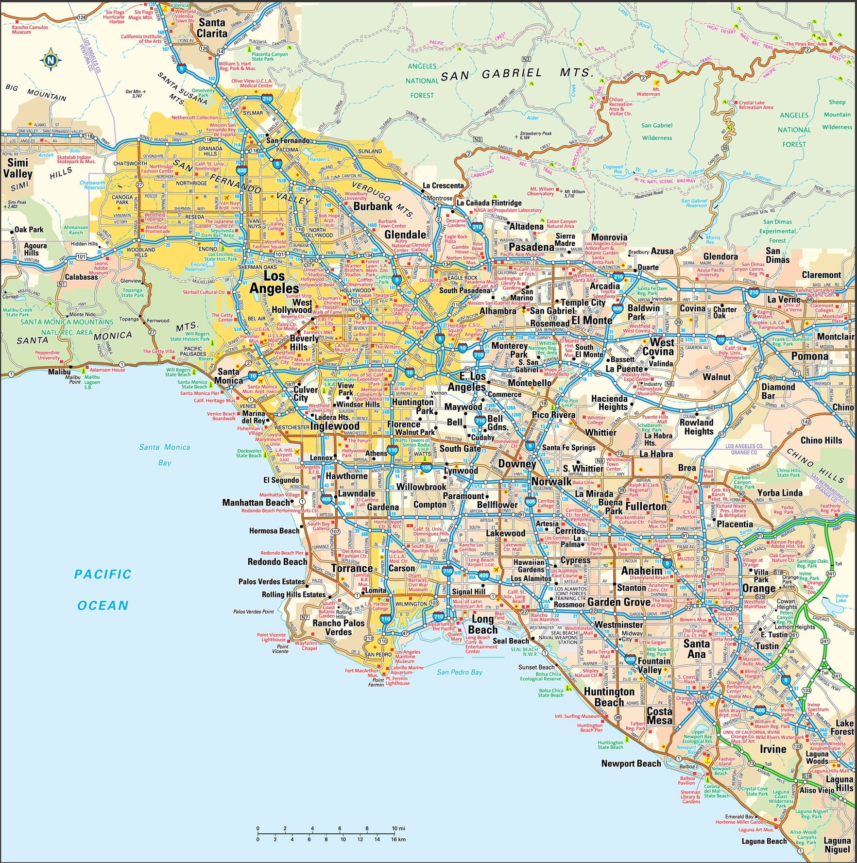 Printable Los Angeles County Map