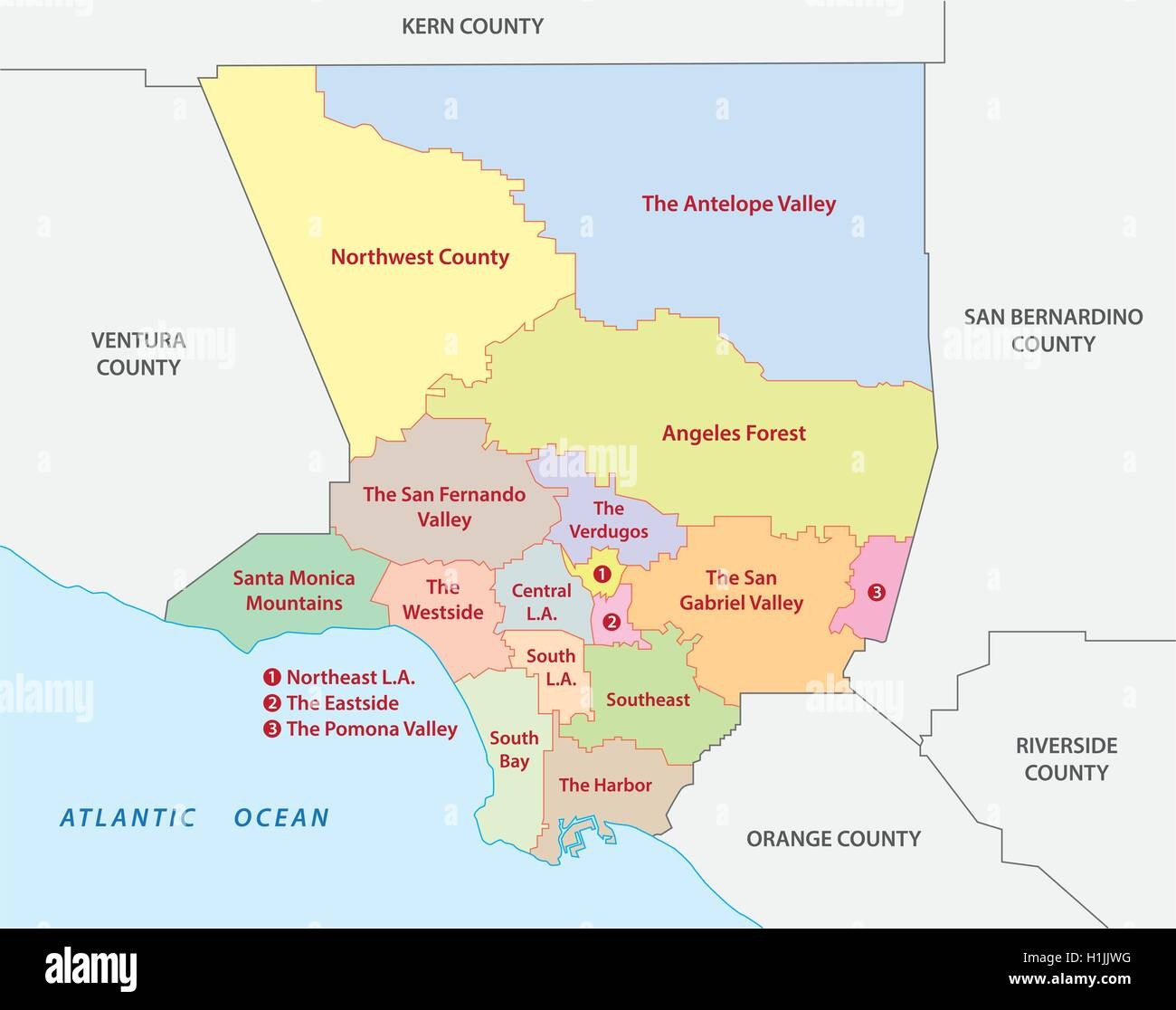 Printable Los Angeles County Map
