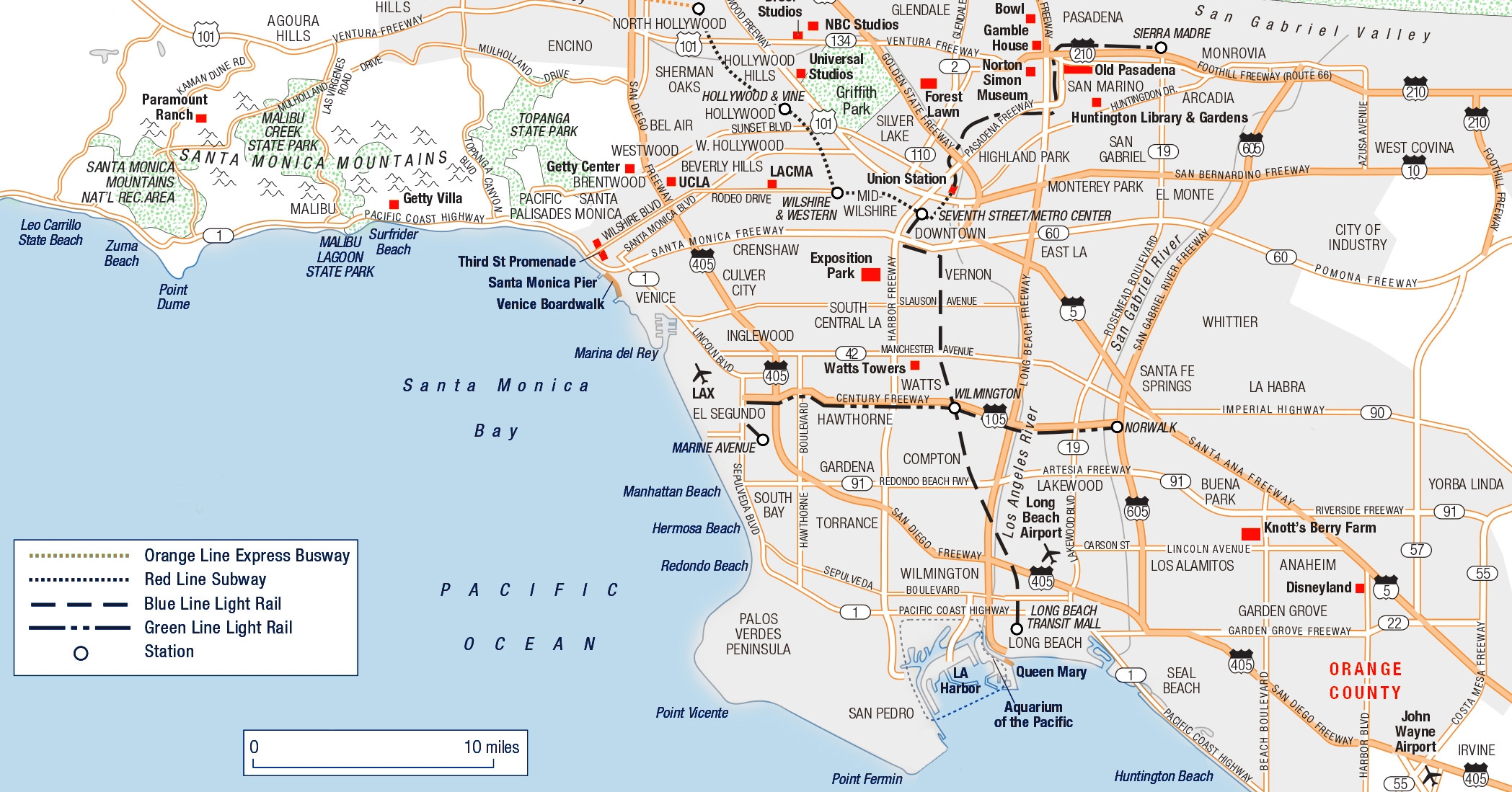 Printable Los Angeles County Map