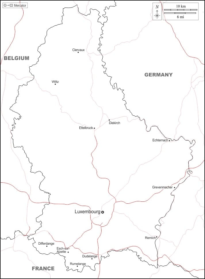 Printable Luxembourg On Map Of Europe Free Download And Print For You 