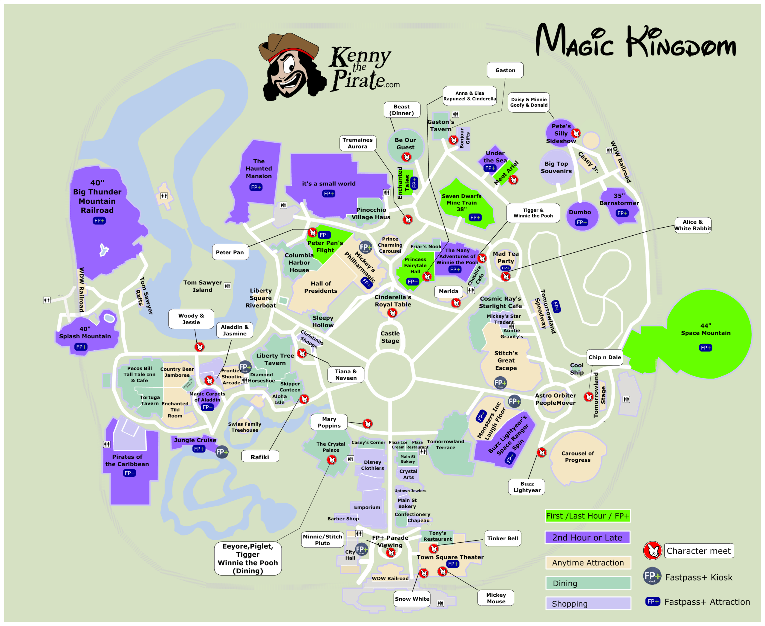 Printable Magic Kingdom Map