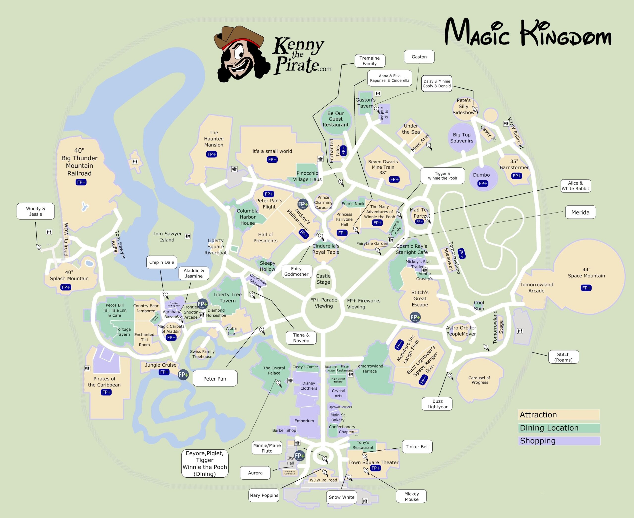 Printable Magic Kingdom Map