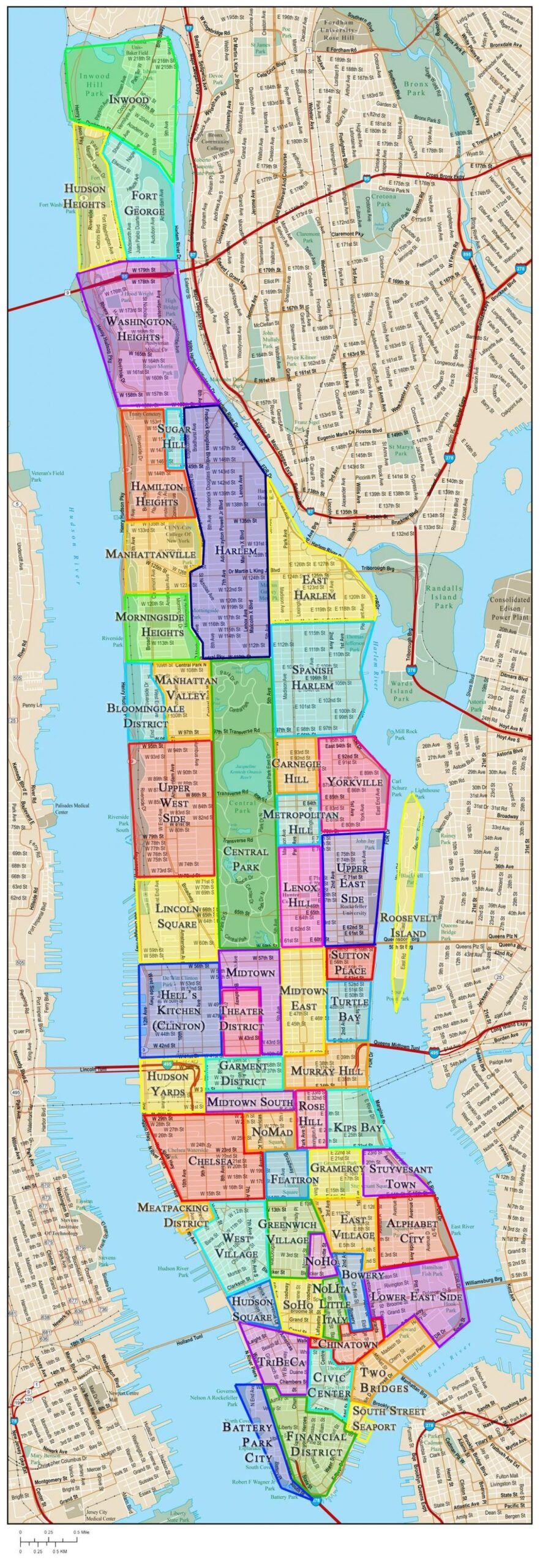 Printable Manhattan Map