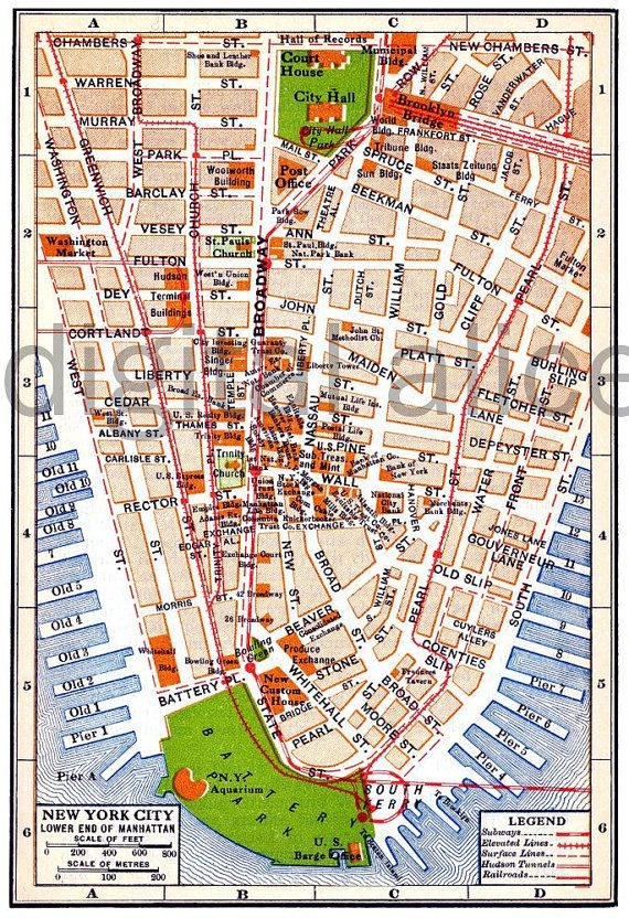 Printable Manhattan Map