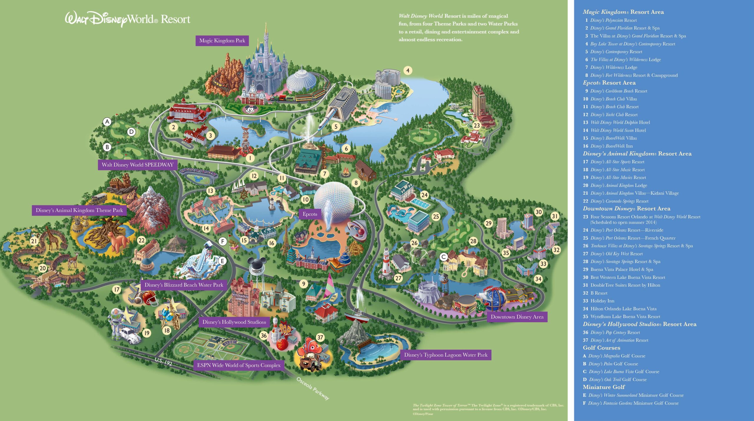 Printable Map Disney Springs Fresh Walt Disney World Florida Map Pdf 