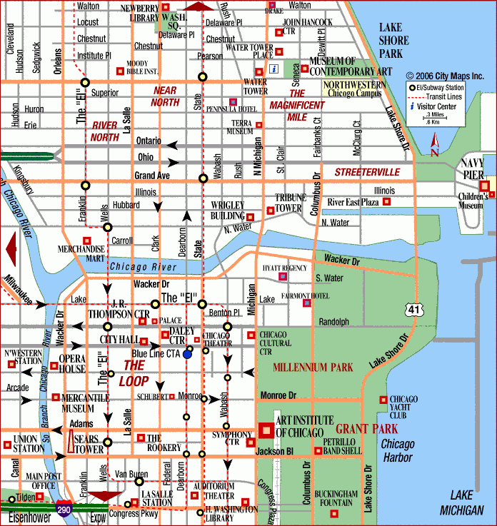 Printable Map Downtown Chicago