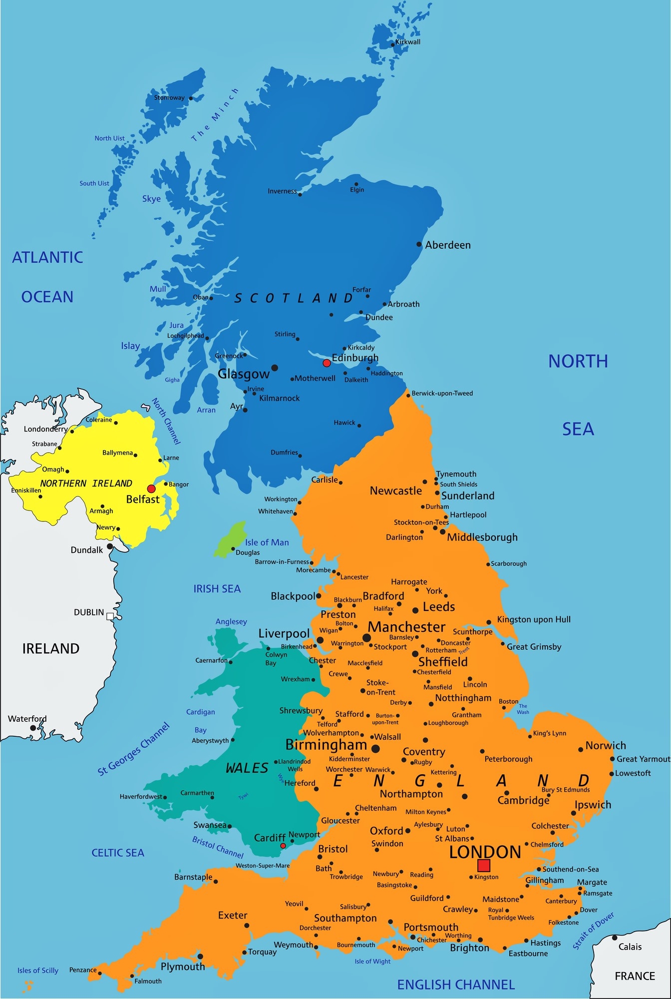 Printable Map Great Britain Adams Printable Map