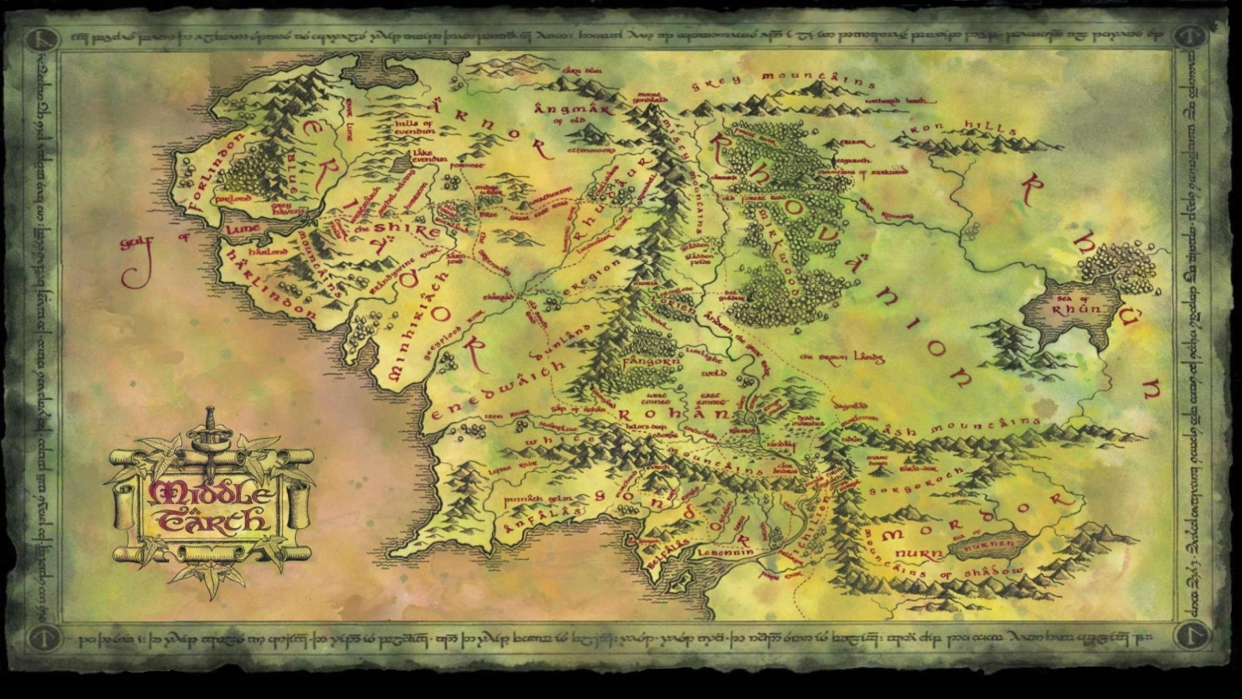Printable Map Middle Earth Printable Map Middle Earth