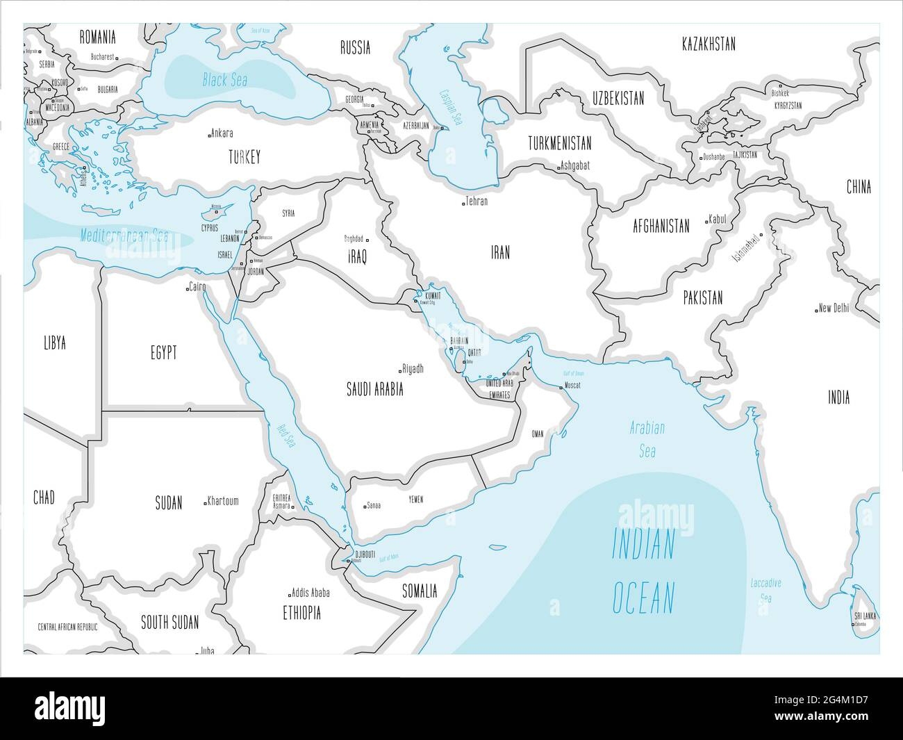 Printable Map Middle East Rossy Printable