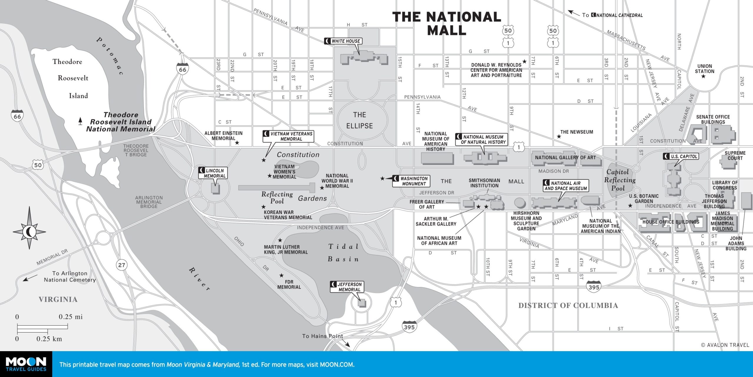 Printable Map National Mall Fresh Washington D C Printable Tourist Map 