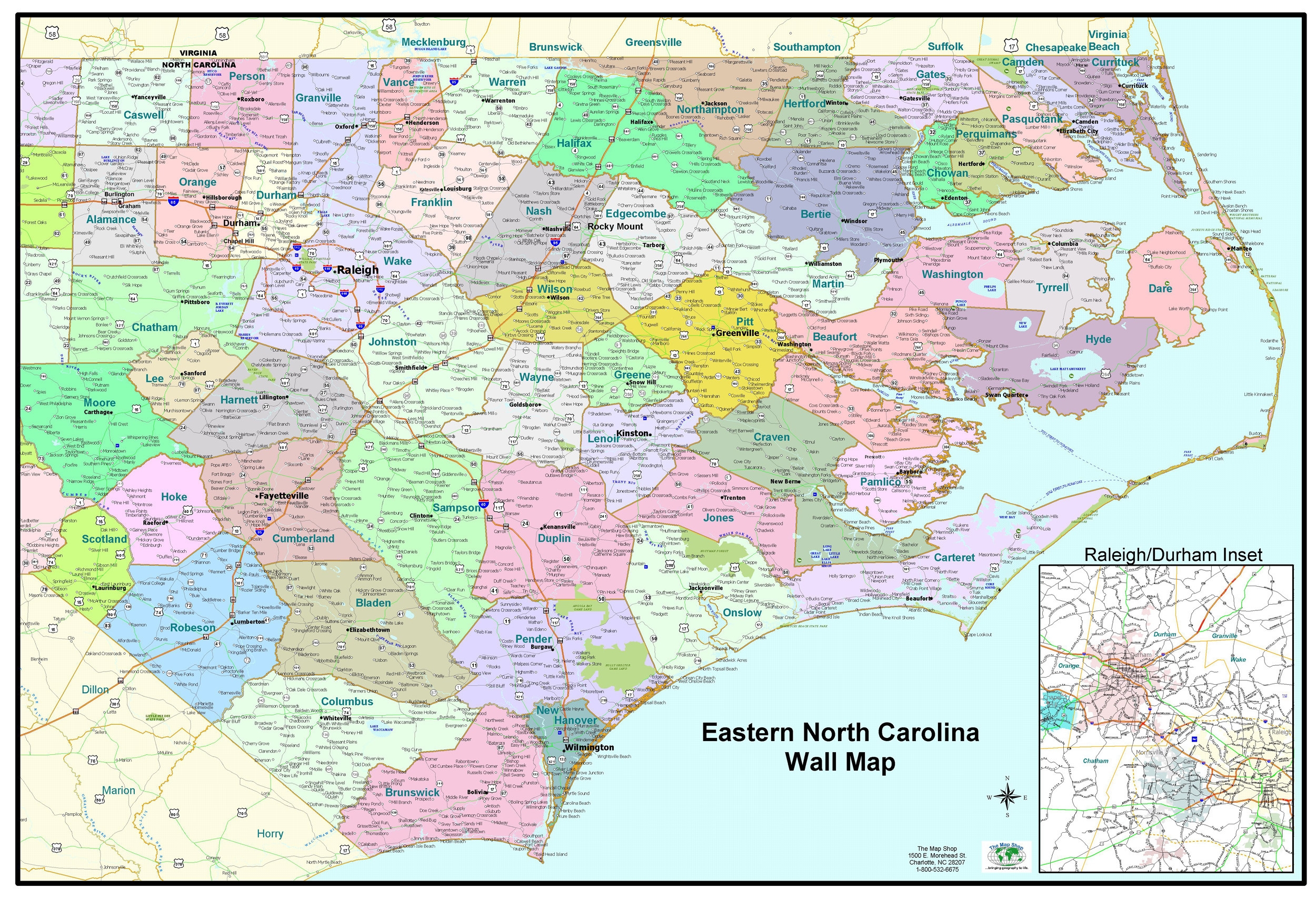 Printable Map North Carolina Fresh Map Of Nc Cities And Counties And 
