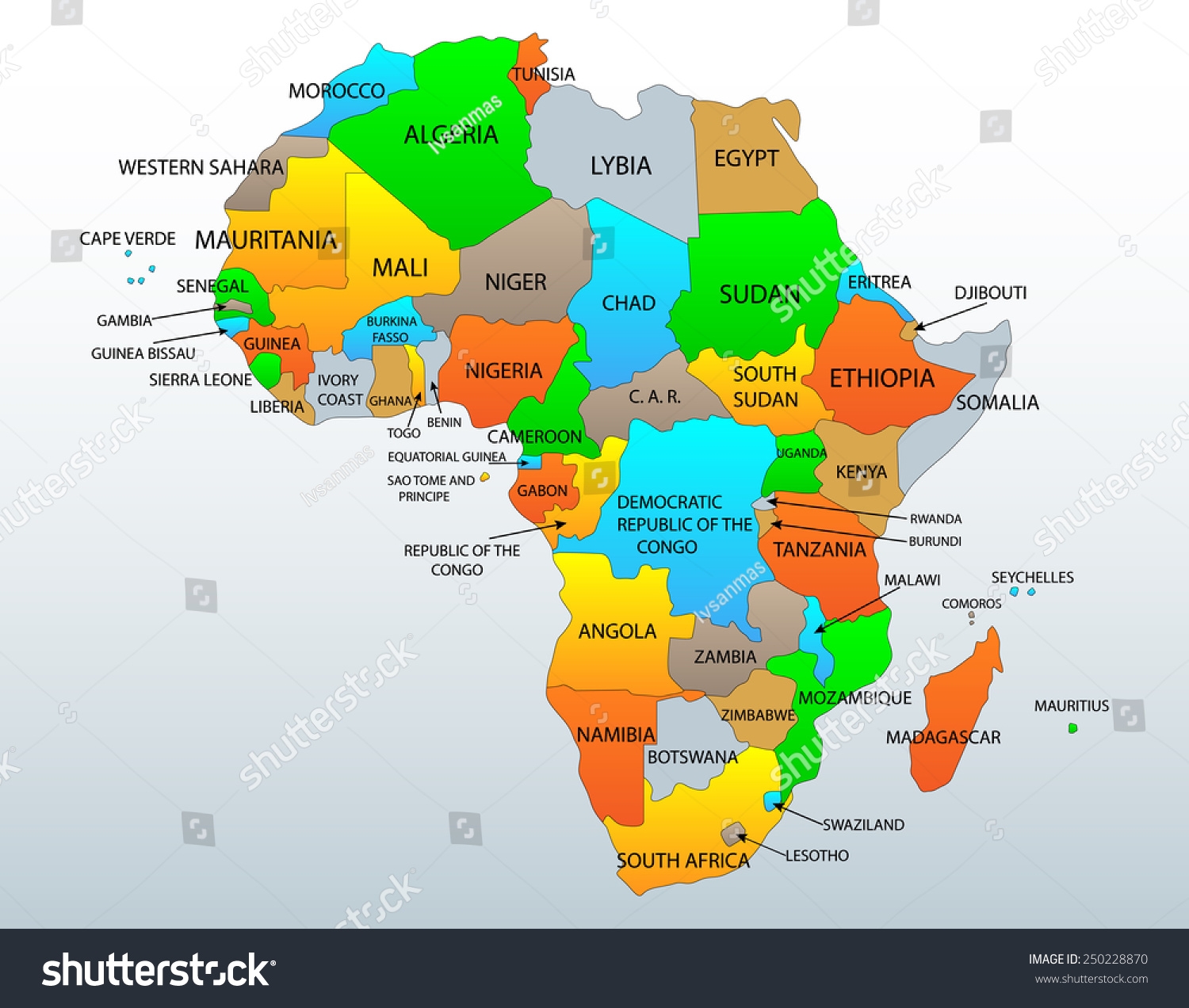 Printable Map Of Africa Continent