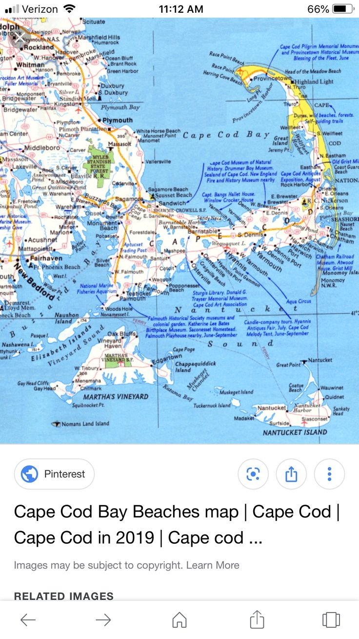 Printable Map Of Cape Cod Towns