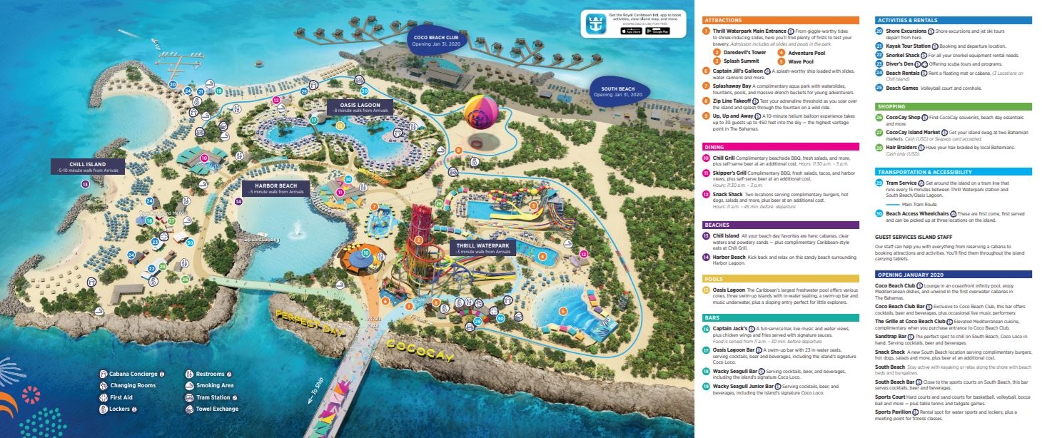 Printable Map Of Coco Cay Printable