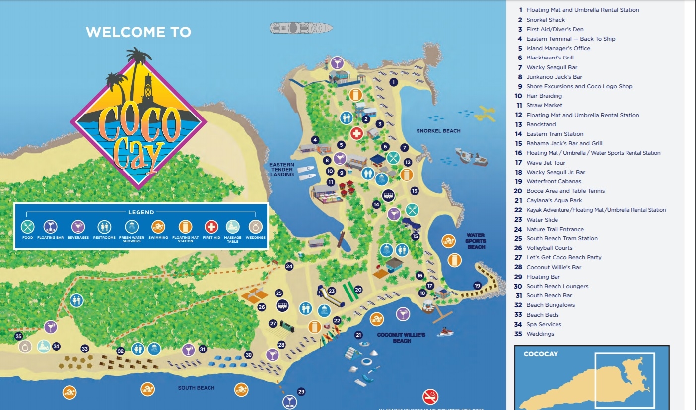 Printable Map Of Coco Cay Printable