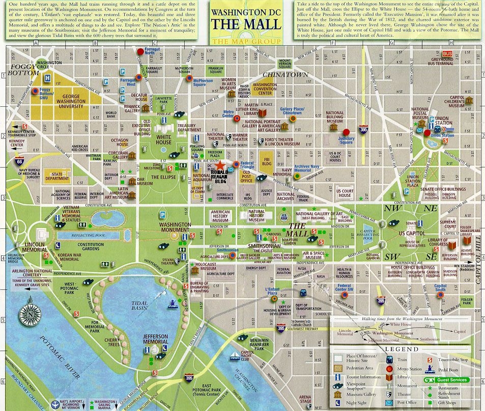 Printable Map Of Dc Attractions