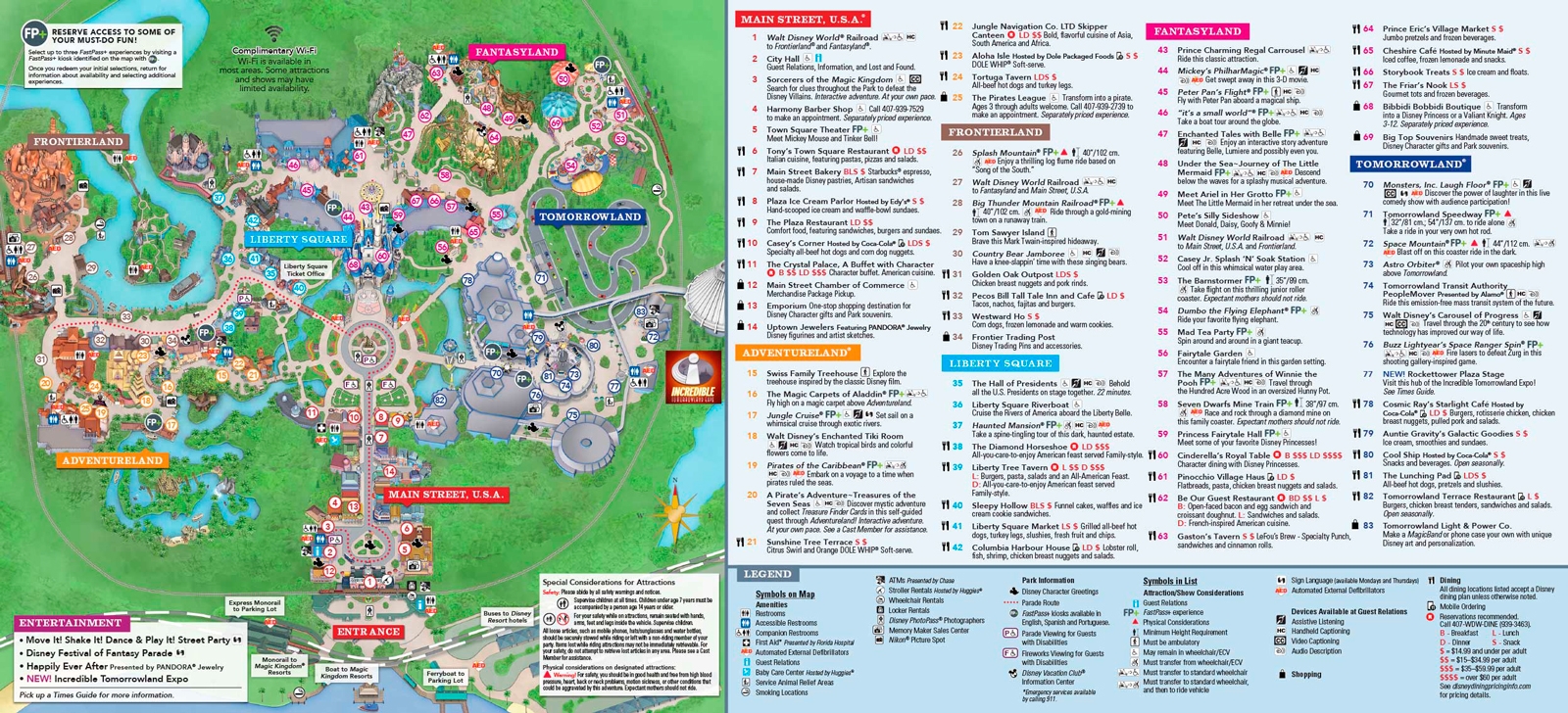 Printable Map Of Disney World Magic Kingdom Orlando Posaamerica