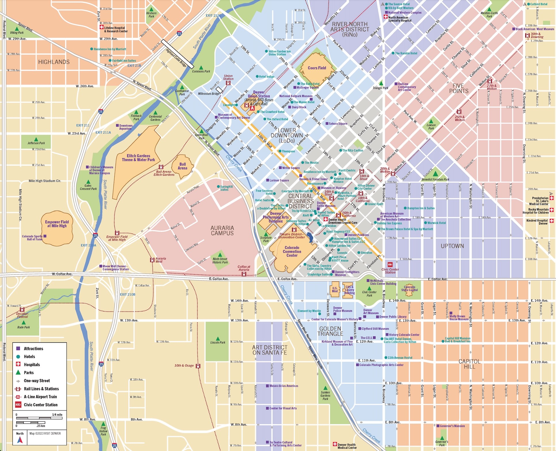 Printable Map Of Downtown Denver