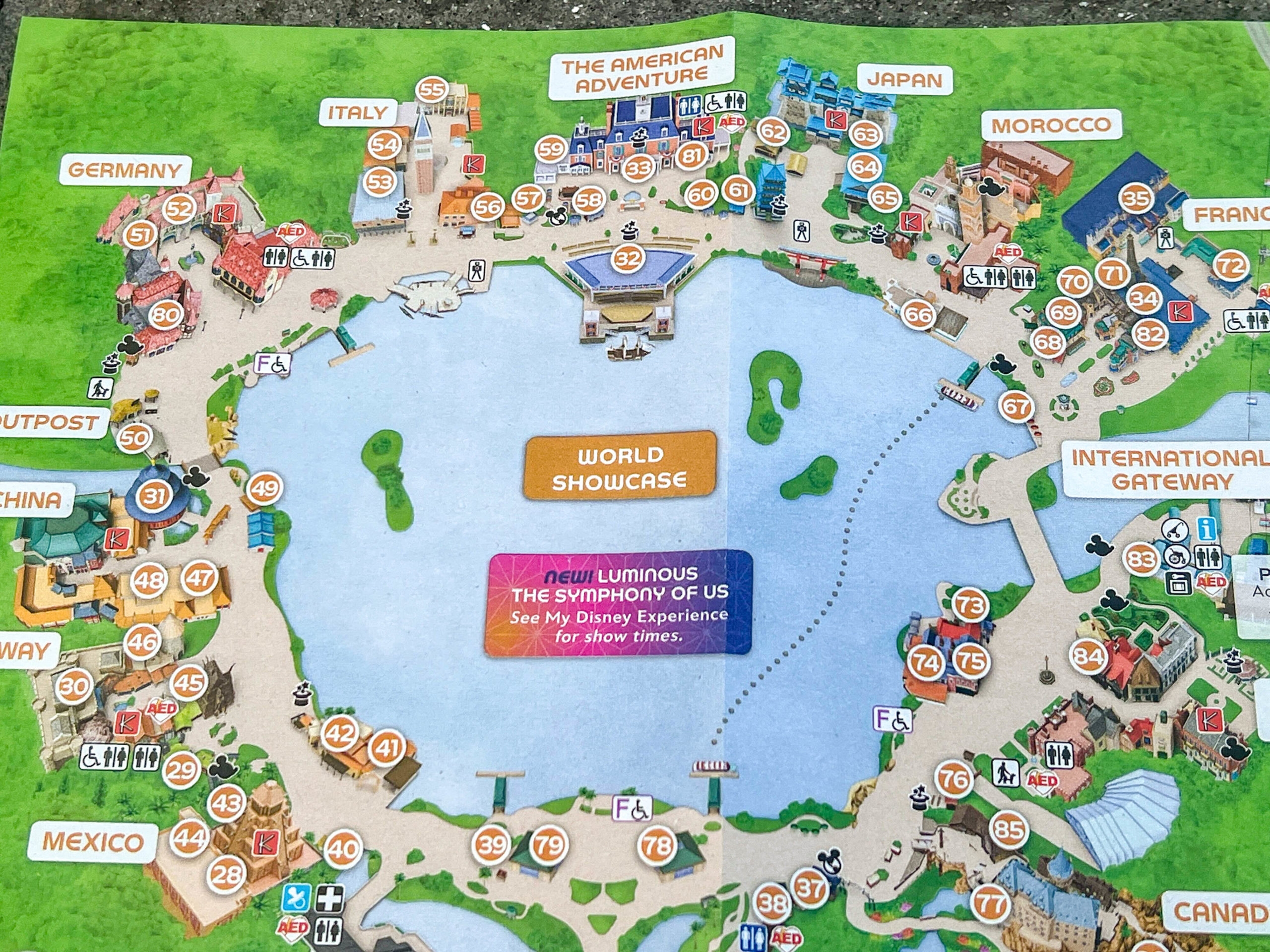 Printable Map Of Epcot 2023