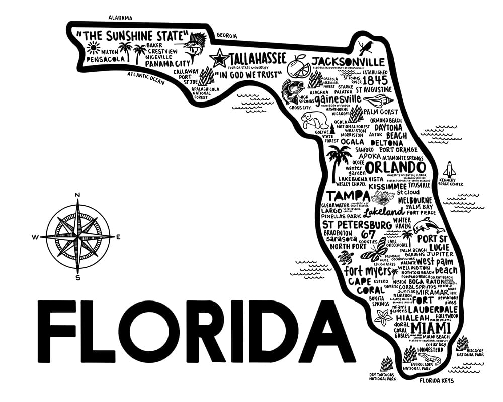 Printable Map Of Florida Cities Free Download And Print For You 