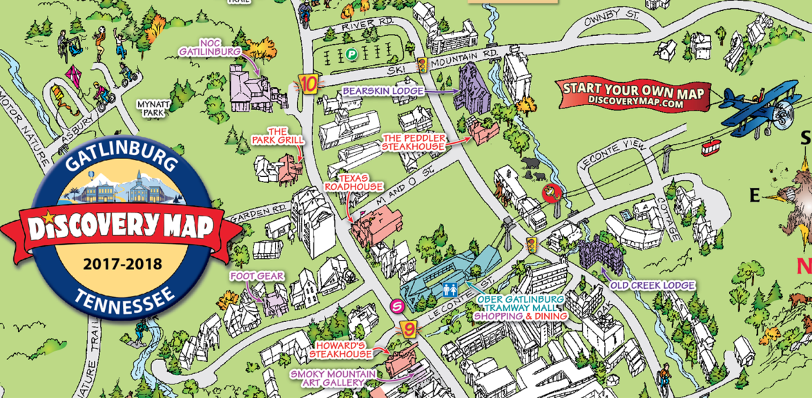 Printable Map Of Gatlinburg Tn
