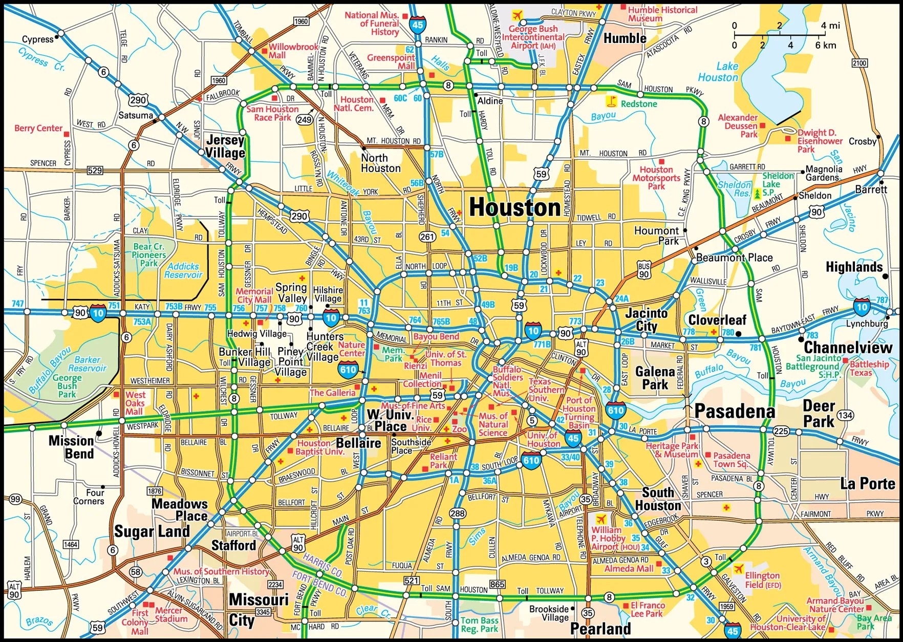 Printable Map Of Houston Texas Printable Word Searches