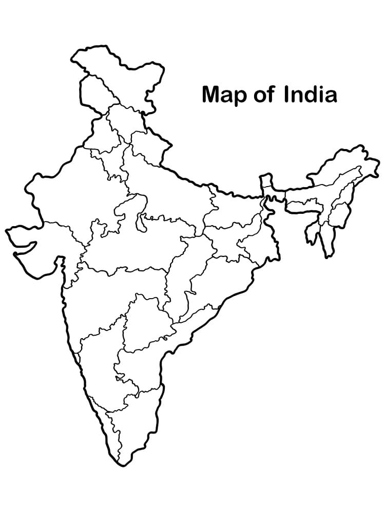 Printable Map Of India Coloring Page Download Print Or Color Online 