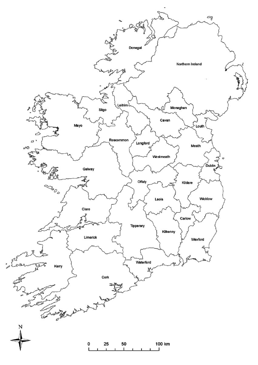 Printable Map Of Ireland Free Download And Print For You 