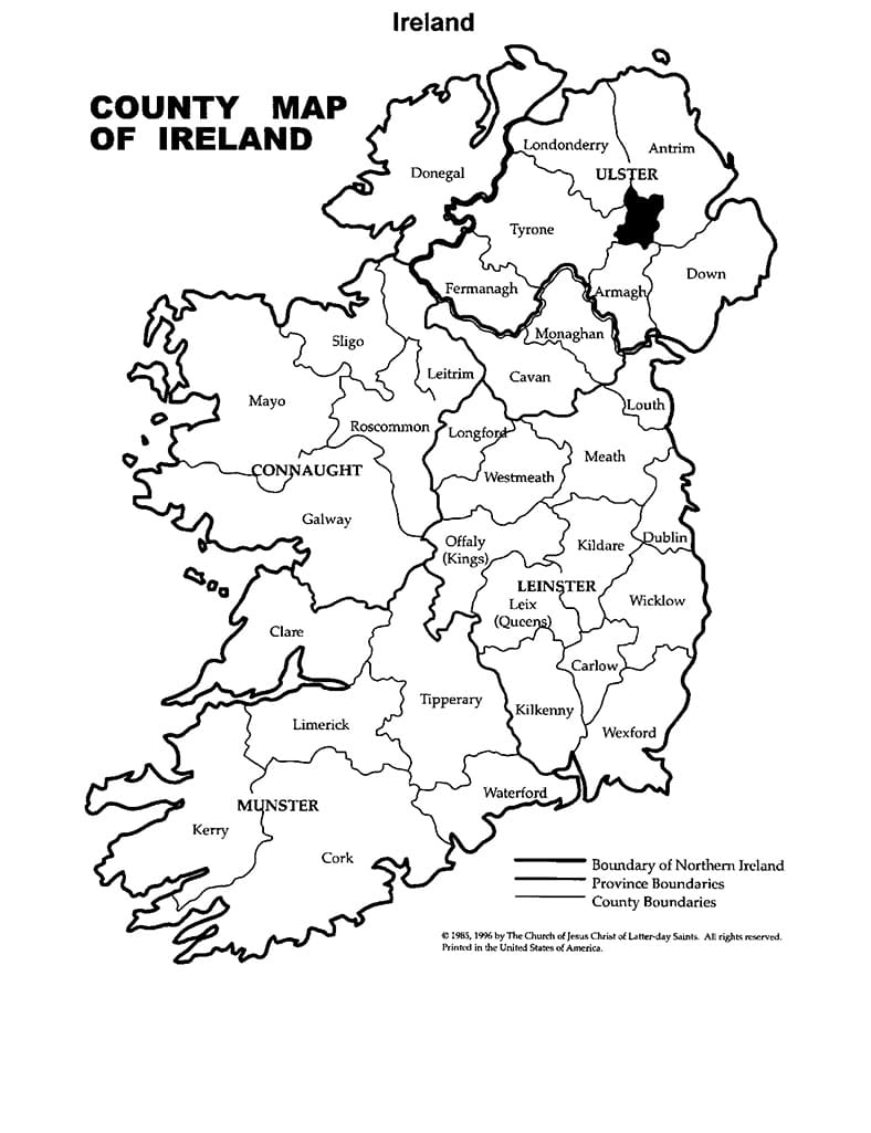 Printable Map Of Ireland With Counties Free Download And Print For You 