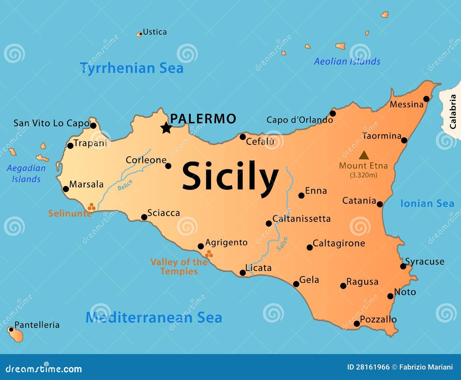 Printable Map Of Italy And Sicily