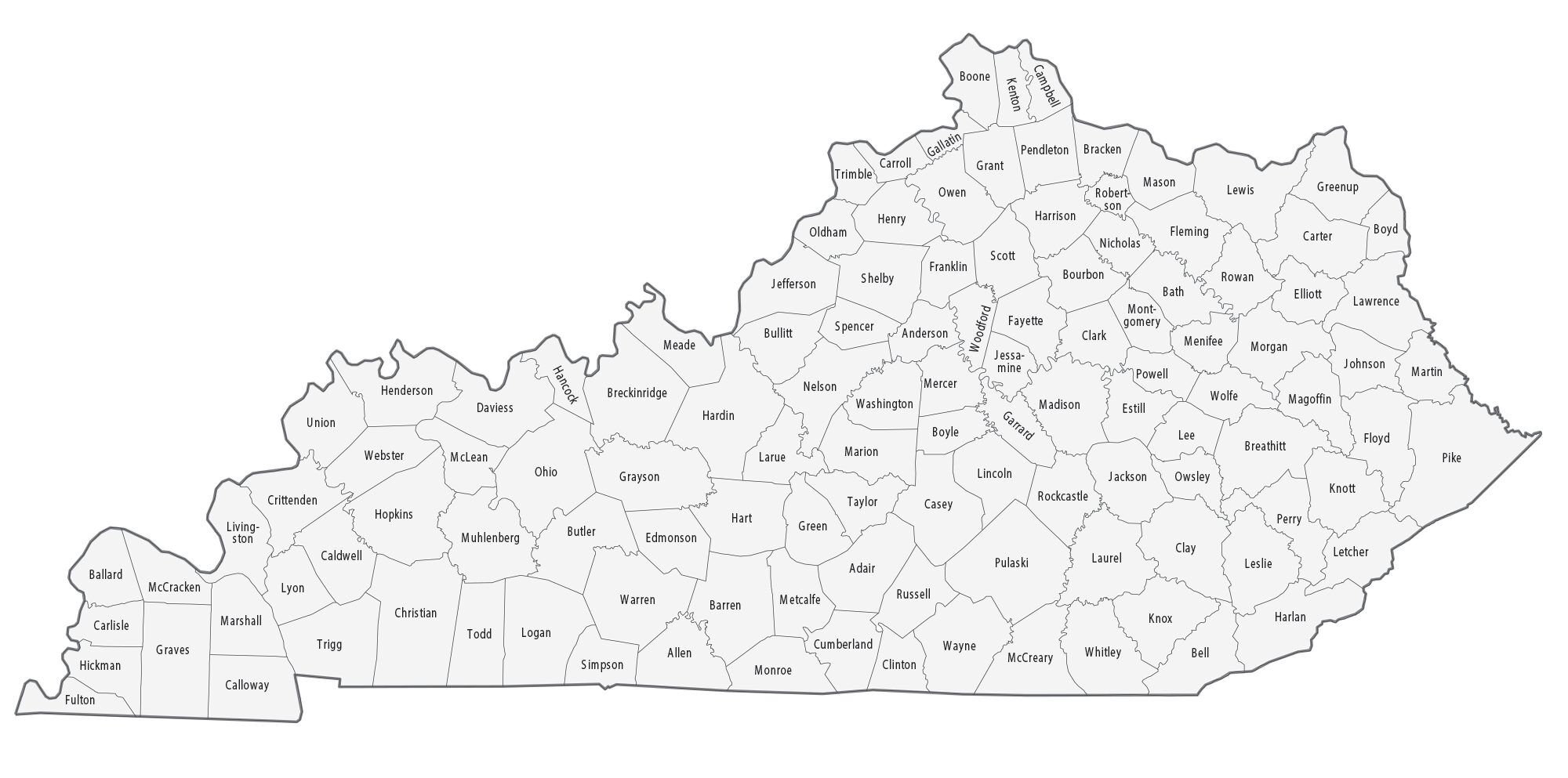 Printable Map Of Kentucky UK Printable Hub