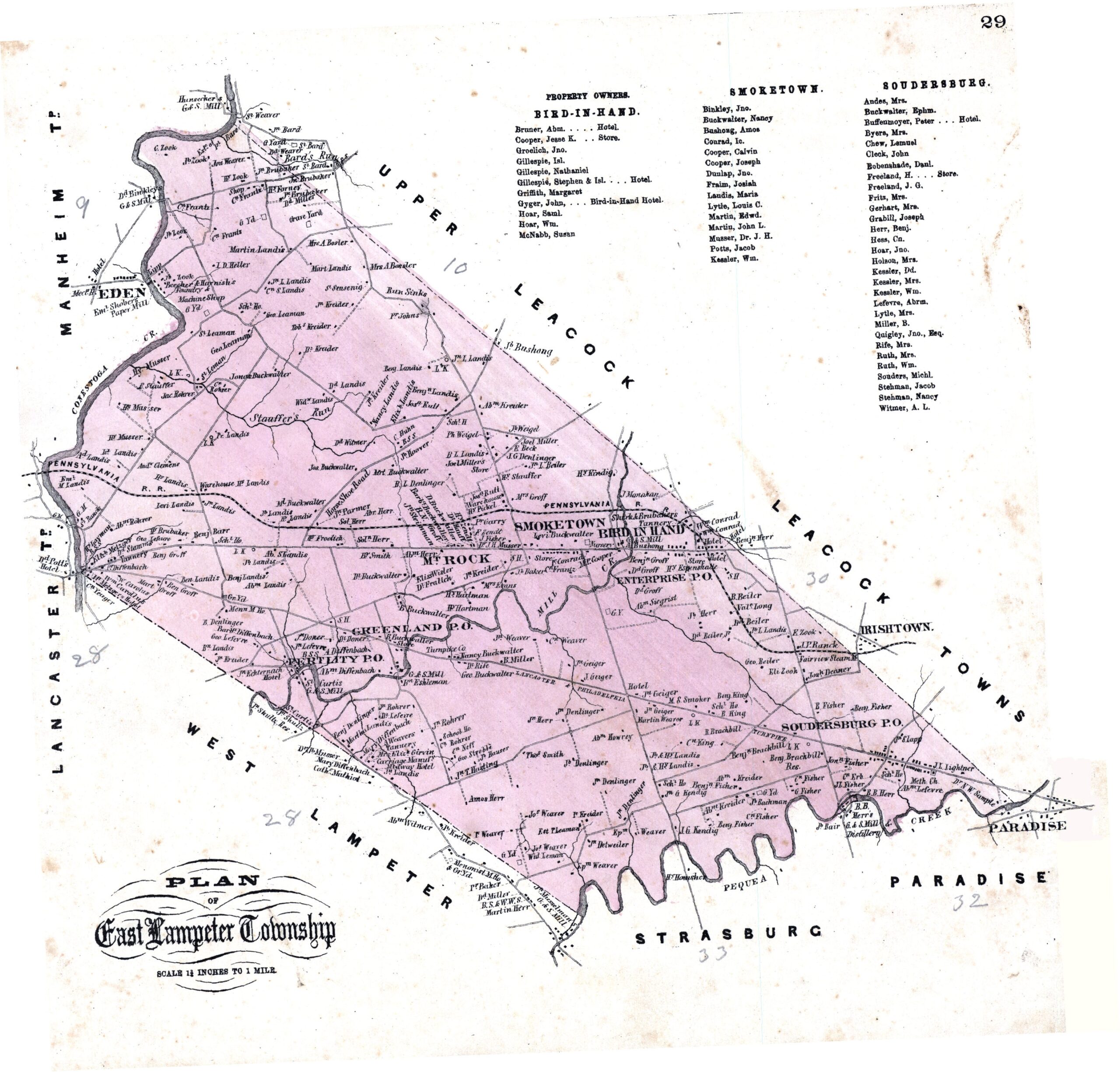 Printable Map Of Lancaster County Pa