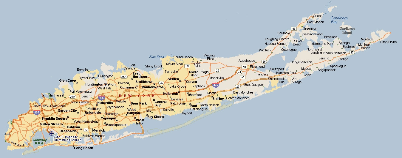 Printable Map Of Long Island